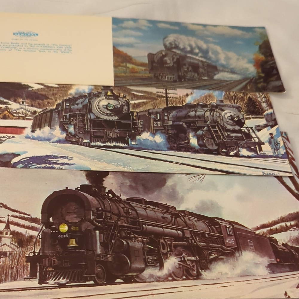 Train Large Postcards Set Of 3